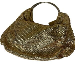 Elegant Gold Sequin Hobo Bag